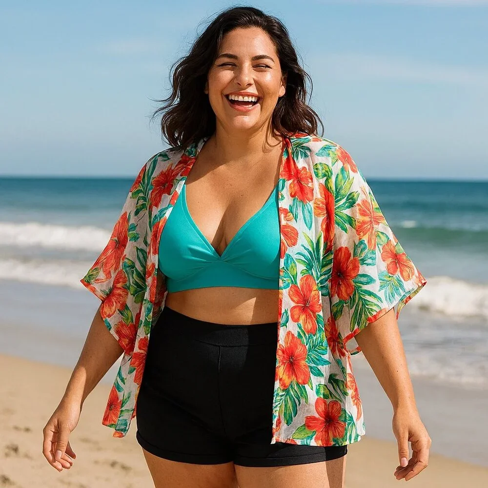 NWT Azul by Maxine of Hollywood Solid Black Swim Short NEW Plus Size 16W